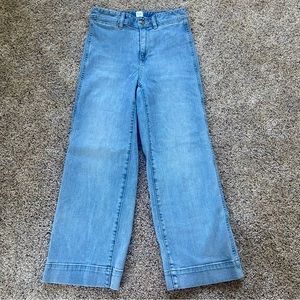 Gap high rise wide leg crop jeans